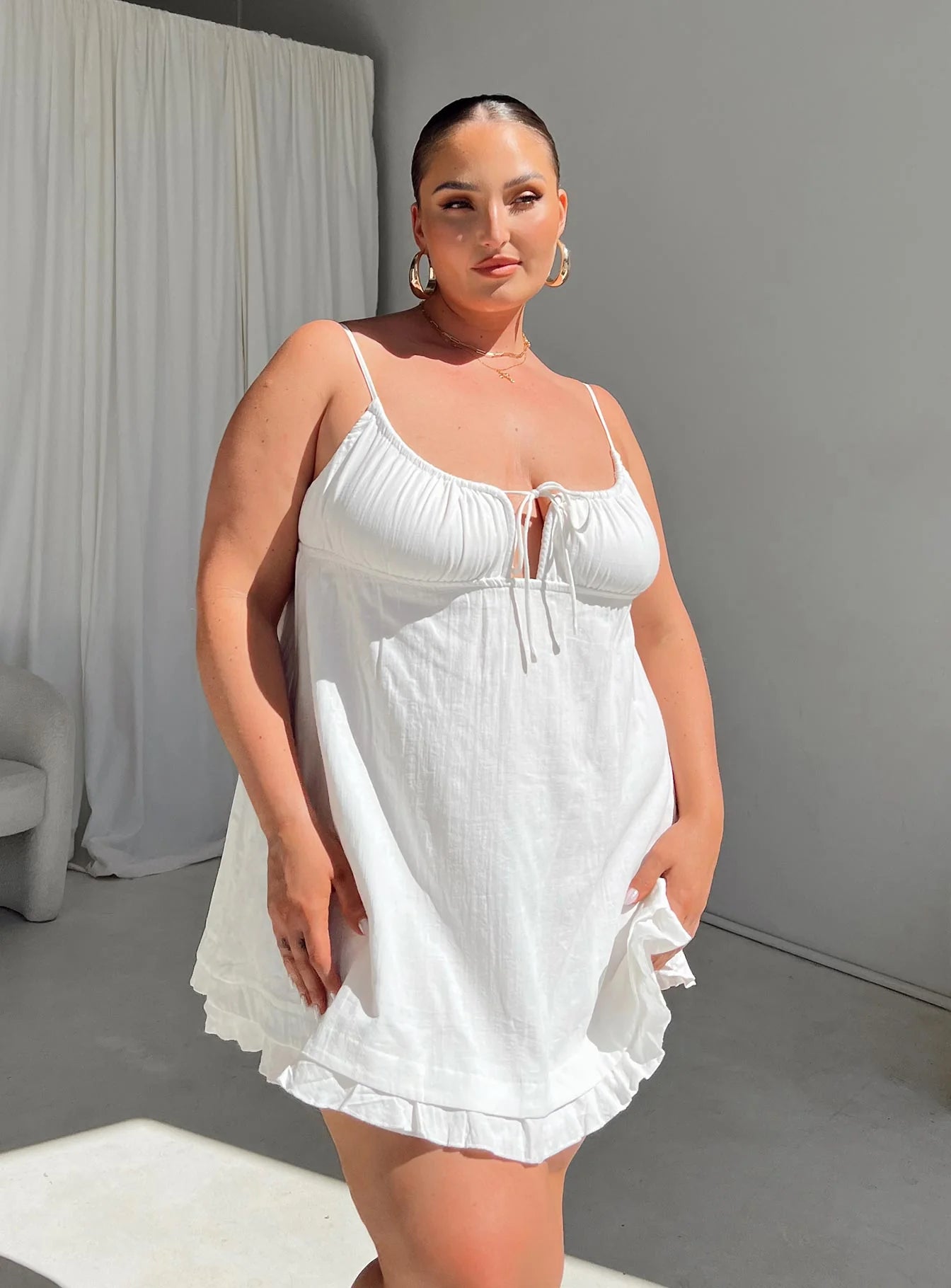 Empress Of Love Mini Dress White Curve