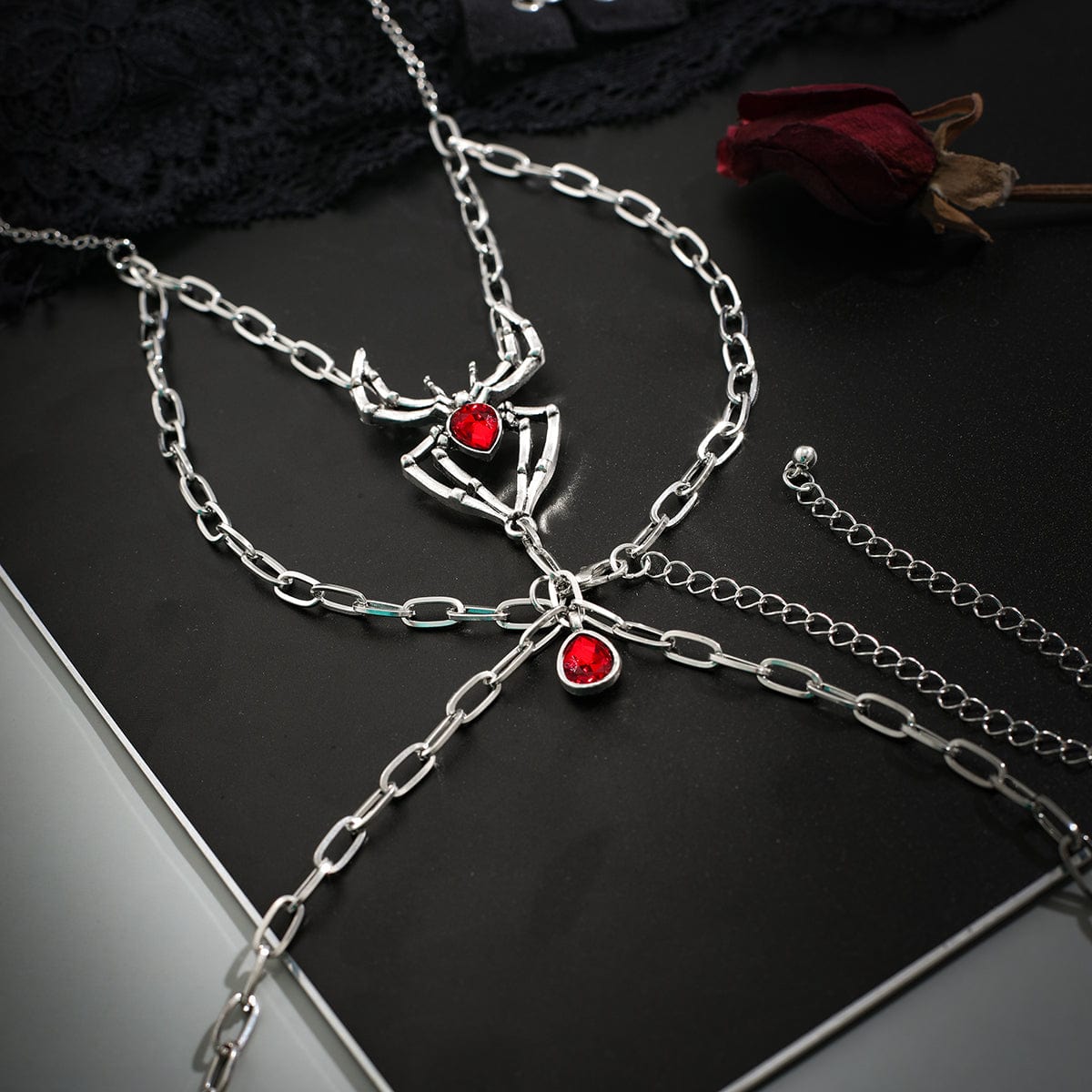 Bohemian Layered Chain Tassel Elastic Spider Thigh Leg Chain