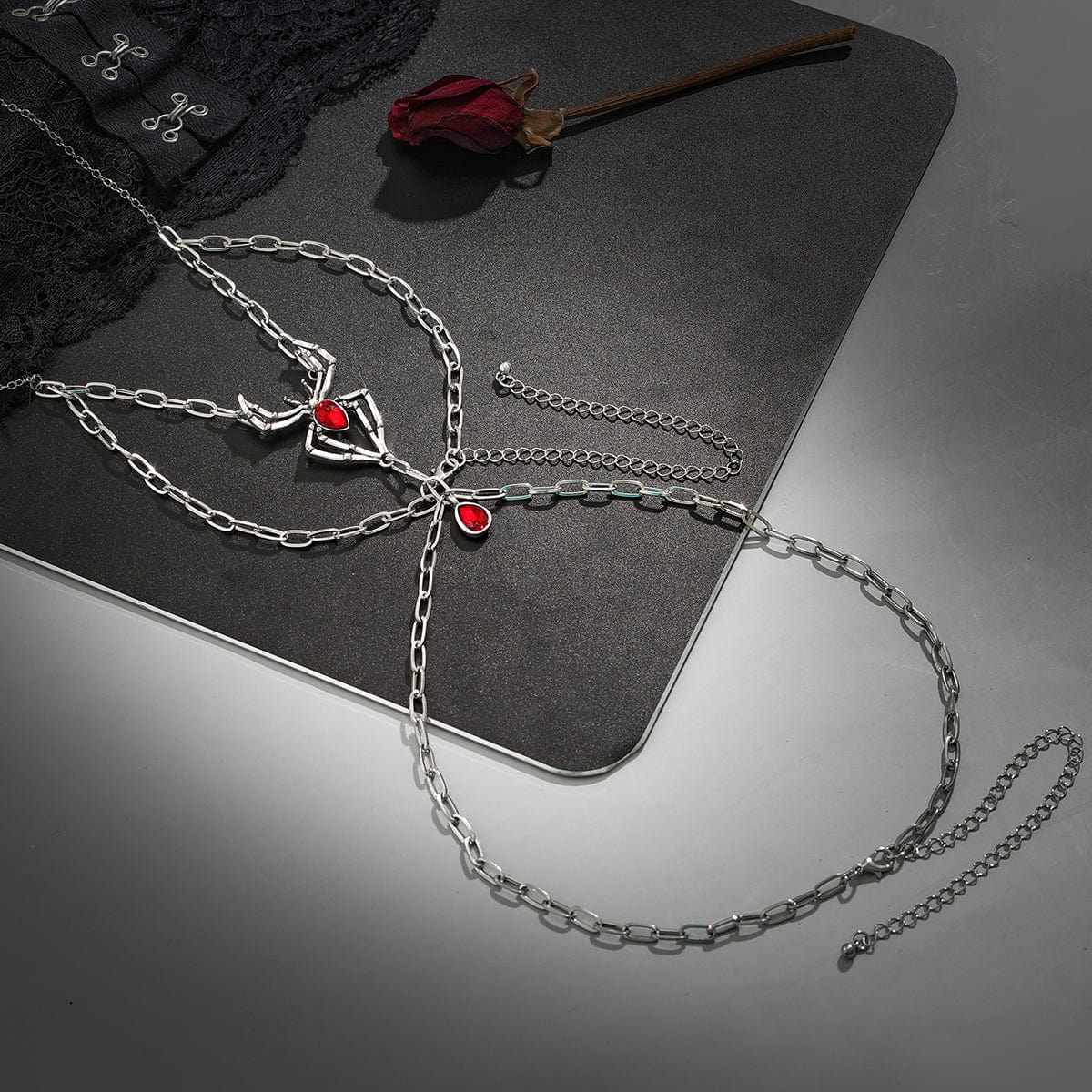 Bohemian Layered Chain Tassel Elastic Spider Thigh Leg Chain