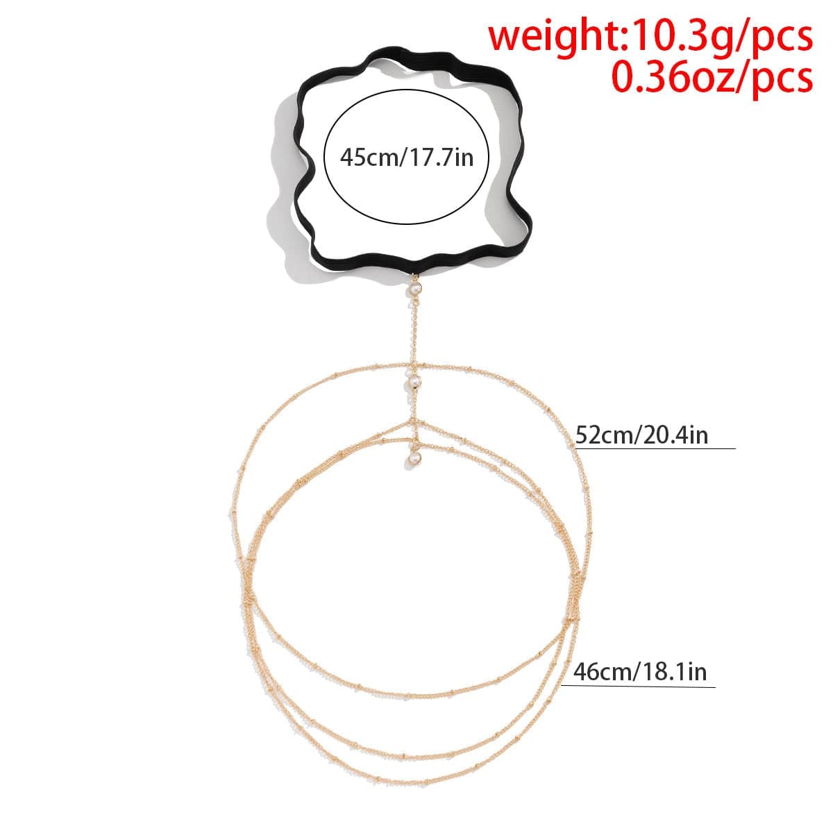 Bohemian Layered Pearl Charm Elastic Saturn Thigh Leg Chain