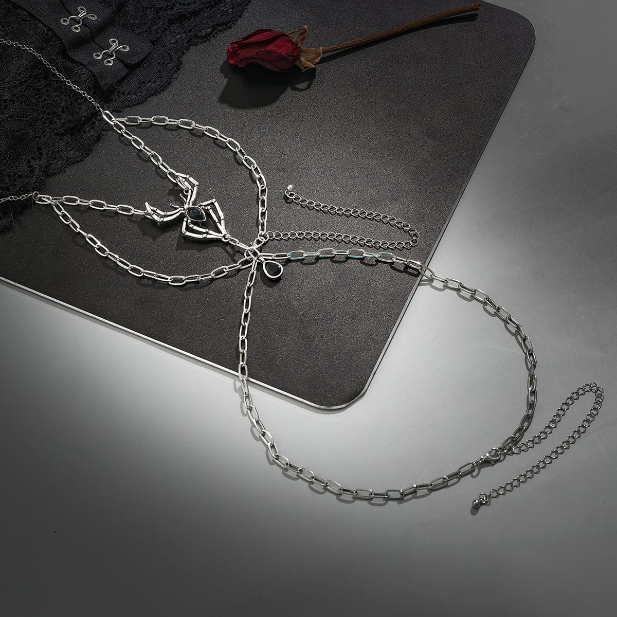 Bohemian Layered Chain Tassel Elastic Spider Thigh Leg Chain