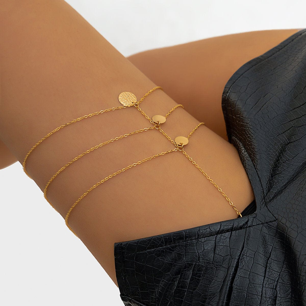 Bohemian Layered Sequins Charm Elastic Thigh Leg Chain