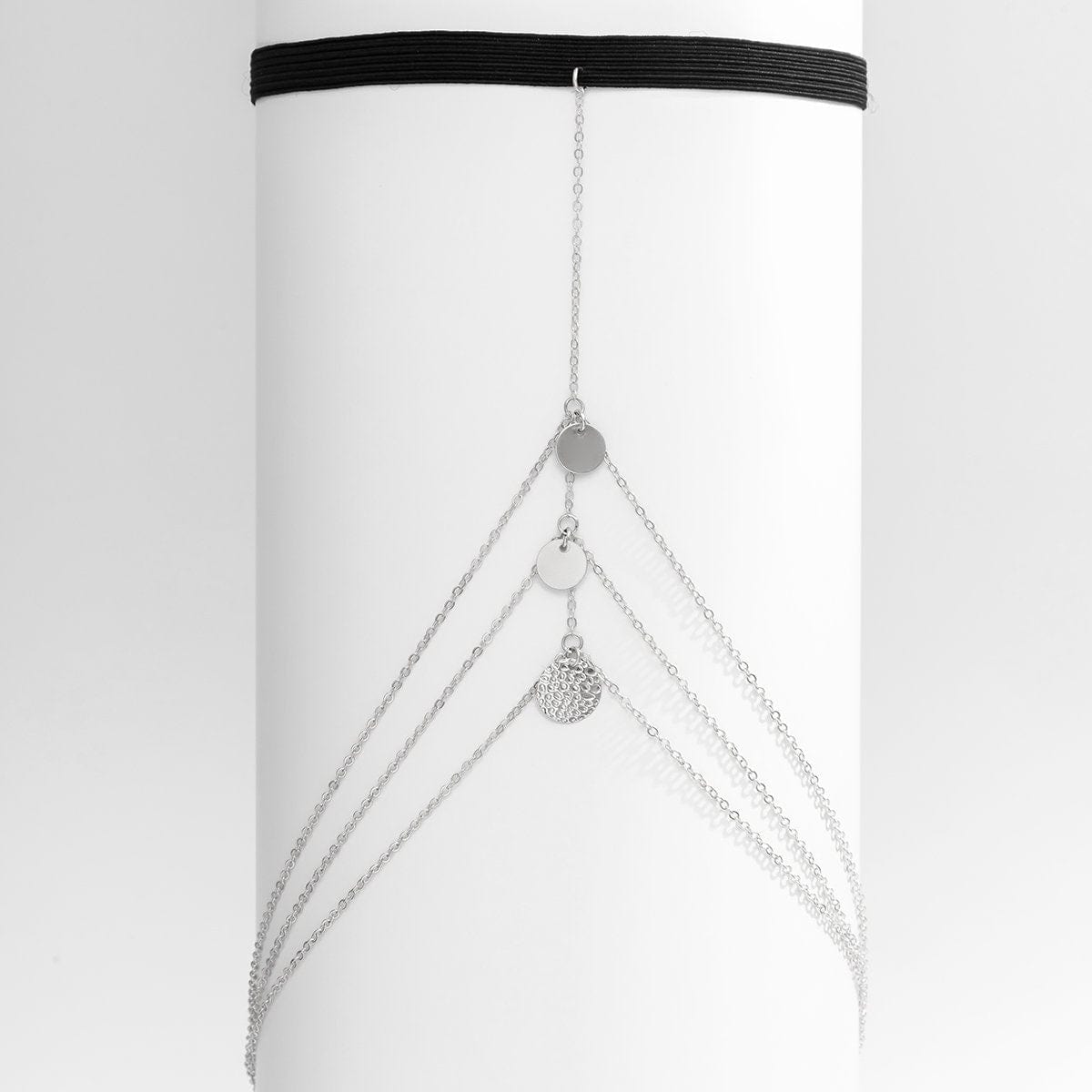 Bohemian Layered Sequins Charm Elastic Thigh Leg Chain