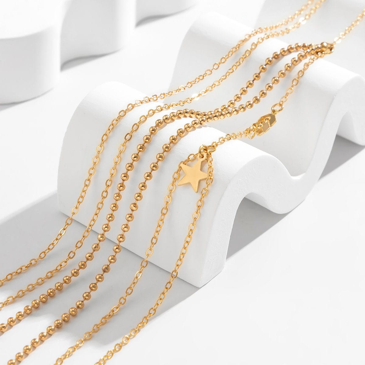 Bohemian Layered Star Charm Elastic Thigh Leg Chain