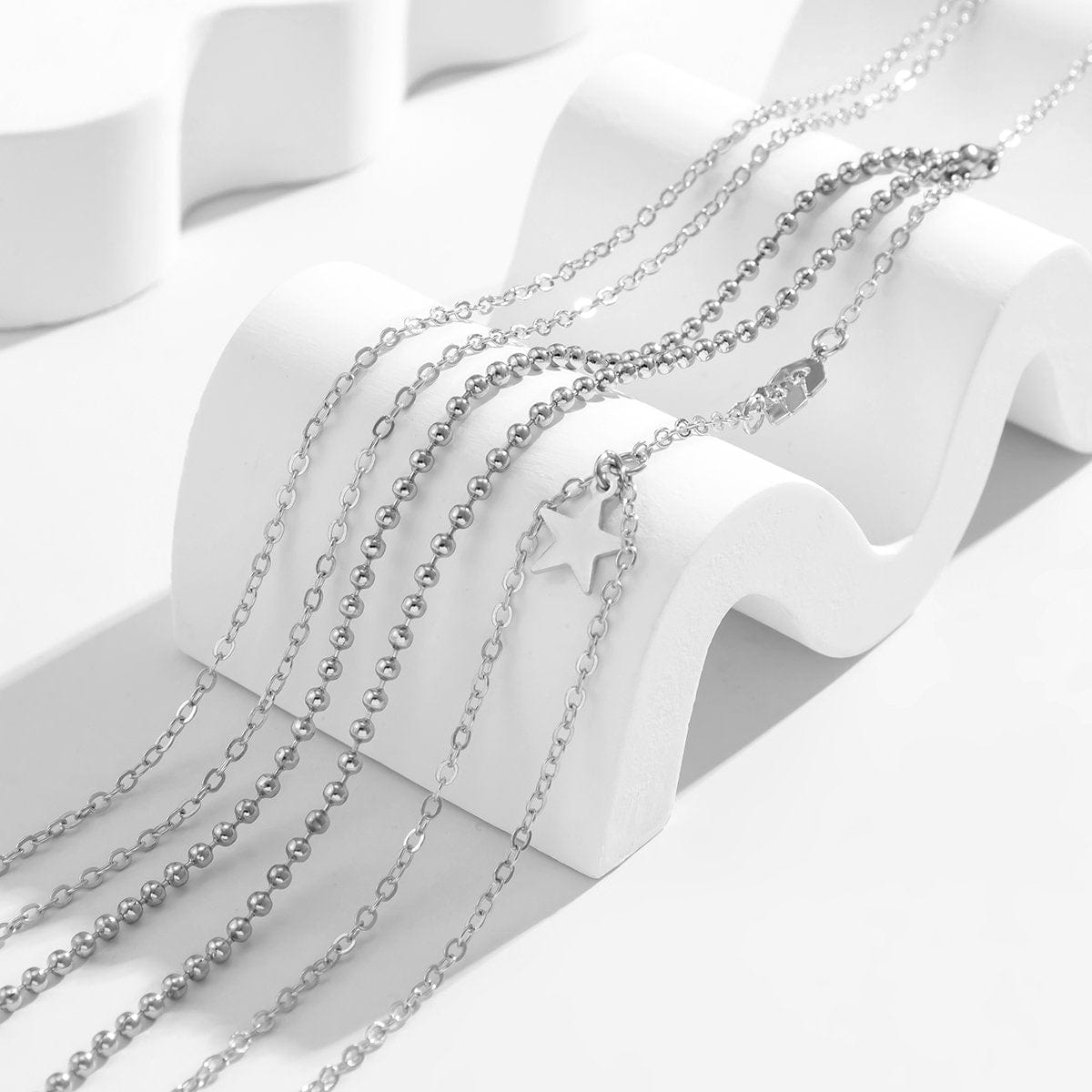 Bohemian Layered Star Charm Elastic Thigh Leg Chain
