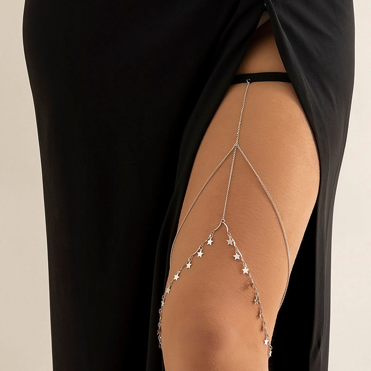 Bohemian Layered Star Tassel Elastic Thigh Leg Chain